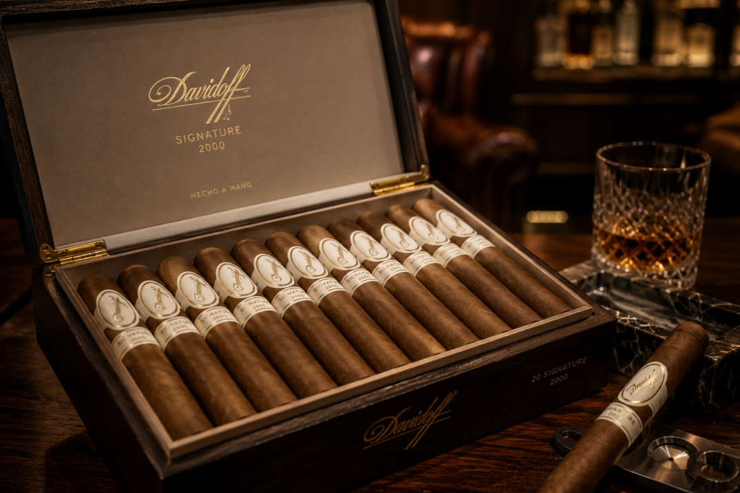 Premium cigar collection representing Davidoff