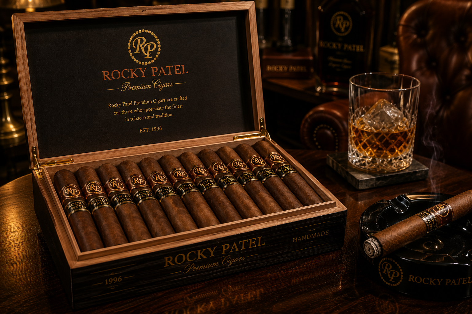 Premium cigar collection representing Rocky Patel